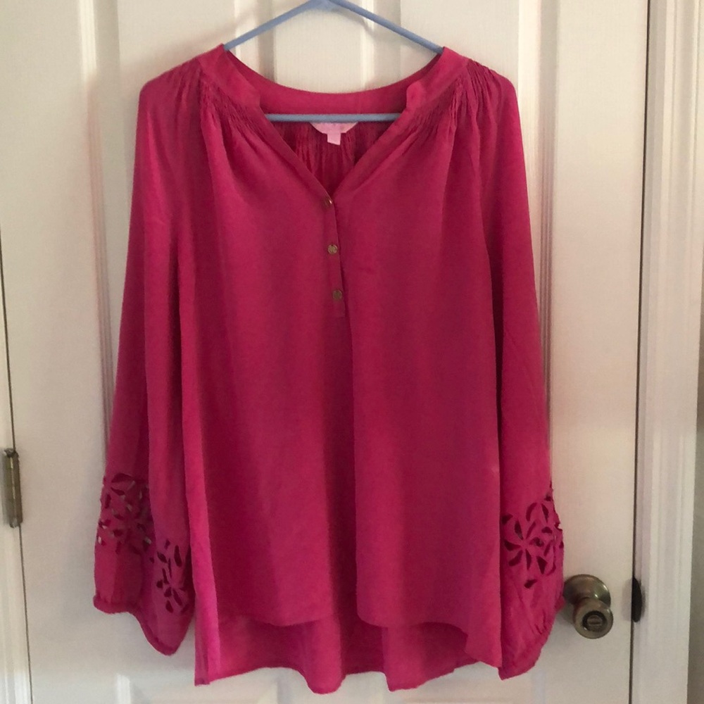 Lilly Pulitzer Elsa Silk Top Size XL